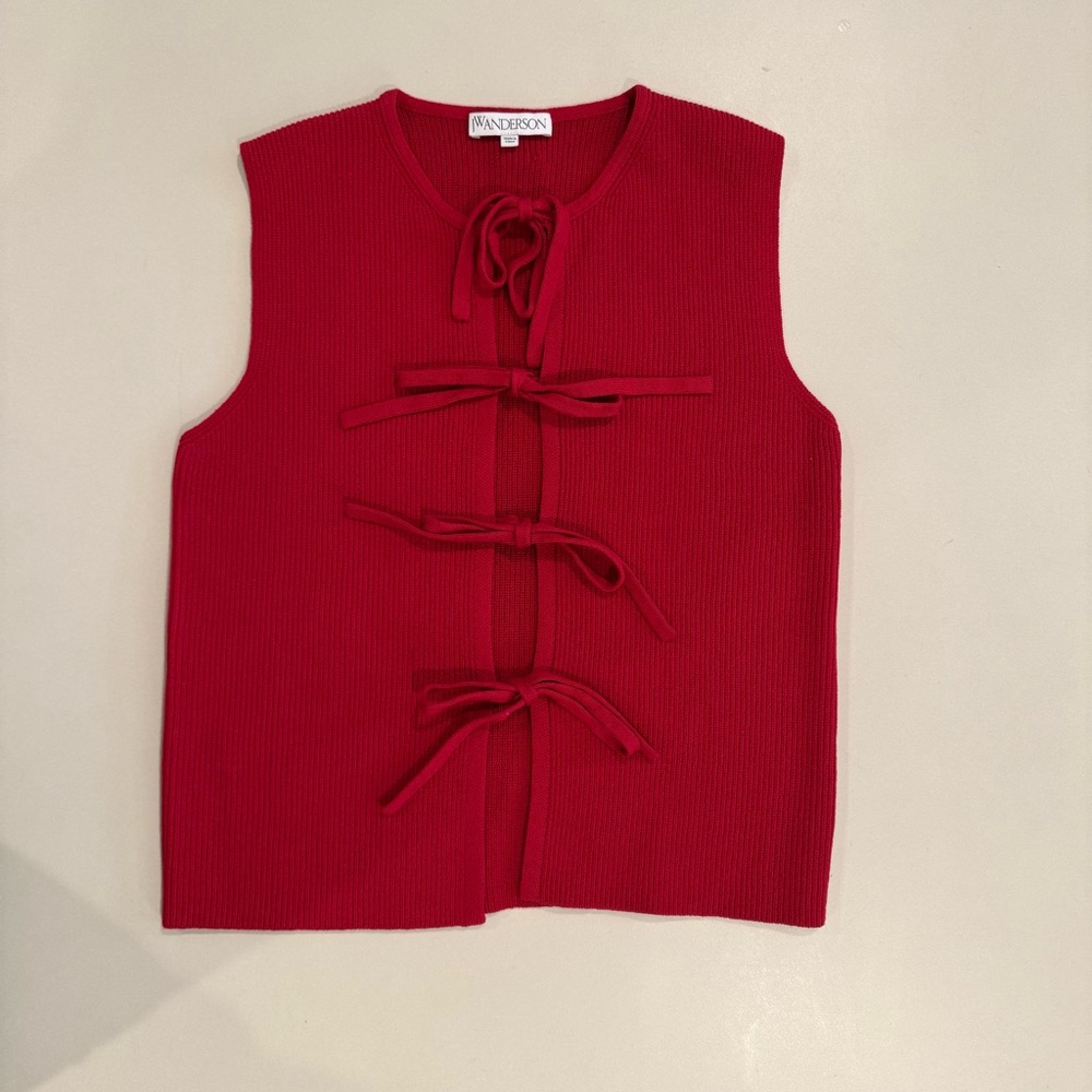 JW ANDERSON Red Sleeveless Sweater